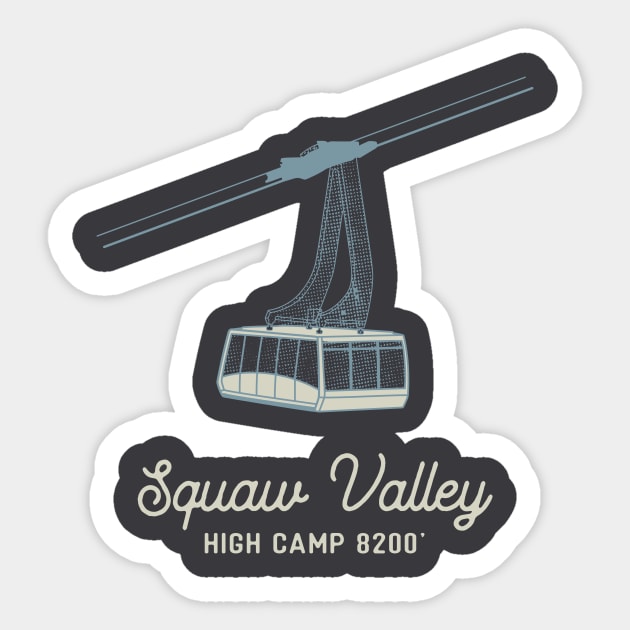 Squaw Valley - For Dark Shirts Sticker by VeryBear